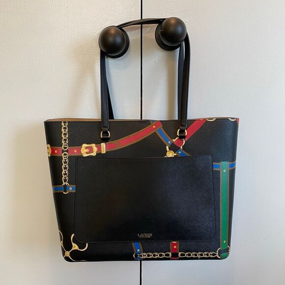 Lauren Ralph Lauren - Women's Karly Medium Tote Bag- Crosshatch - Picture 3 of 7